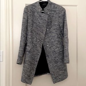 Zara blue tweed coat